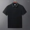Męska koszulka polo duża rozmiar Summer Top 2023 Plus odzież Mężczyzna 8xl 5xl 7xl 6xl Modna druk krótkie rękawie czarny kołnierz