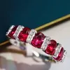 Кольцо-пасьянс 2023 НОВЫЙ классический овальный рубин с полным бриллиантом пара для женщин геометрический цирконий S925 посеребренный Рождественский подарок ювелирные изделия для вечеринок 230918