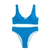 Kvinnors badkläder 2023 Kvinnor Bandeau Bandage Bikini Set Push-Up Brasilian Beachwear Swimsuit Bathing Suit Bather