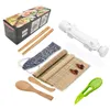 Sushi Tools Making Knife Bamboo Rolling Curtain Ceramic Plate Japanese Rice Spoon and Vegetable Roll Mold Set 230918