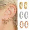 Boucles d'oreilles créoles de luxe pour femmes, Piercing en Zircon, Lobe en bambou, Cartilage, accessoires d'oreille, bijoux de fête