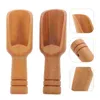 Spoons 8pcs Wooden Measuring Round Handle Scoop Tea Leaf Scoops Salt Kitchen Serving Ladle For Coffee Bean