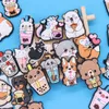 Partihandel 100st PVC Animal Drinks Cat Horse Giraffe Hamster Dinosaur Pig Koala Dog Rabbit Sandals Shoe Buckle Dekorationer för vuxen ryggsäck Charms -knapp