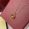 Ontwerper Diamanten Ketting Kettingen Sieraden Vrouw Rise Gold Shell Agaat Amulet Hanger Ketting Mode-sieraden voor Verjaardagsfeestje Geschenken s s