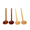 Spoons Solid Wood Noodles Soup Spoon Japanese Congee Pot Nanmu Bamboo Handle Oil Serving