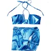 Costume da bagno da donna 2023 Costume da bagno bikini sexy con stampa divisa in tre pezzi all'ingrosso