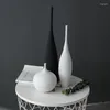 Vases Ceramic Vase For Decoration Simple Creative Design Handmade Art Living Room Model Home Decor Black And White Sty