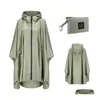 Raincoats Pluie Poncho Veste Manteau À Capuchon Pour Adts Avec Poches Équipement Imperméable Imprimé Match Pochette De Rangement Plus Taille XXL Drop Livraison Dhanx