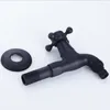 Kitchen Faucets G1 / 2 Black Vintage Brushed Outdoor Wall Mount Faucet Mop Pool Bibcock Tap Single Cold Sink Water Taps Waching Machine