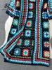 Kvinnors tröjor Singreiny Summer Holiday Beach Long Cardigans Spring Fashion Vintage Floral Knit Cardigan Streetwear Loose Hollow Over Coat 230918