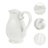 Vases Rétro Décor À La Maison En Céramique Vase À Fleurs Simple Porcelaine Pichet Ornement De Bureau Arrangement Bouteille Céramique Blanche Table De Chambre