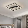 Kroonluchters Vierkante plafondverlichting voor slaapkamerdecoratie Studeerkamer Led-kroonluchter Dimmen Moderne armaturen