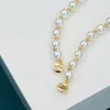 Luxo jardim pérola encantos colar banhado a ouro fivela magnética borboleta pequena joaninha grânulo espaçador colar de casamento feminino