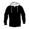 Herrtröjor Anpassade DIY över hela utskrifts toppar zip hoodie personlig anpassad bildlogotyp 3d långa ärmar för unisex