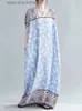 Temel Sıradan Elbiseler Kısa Kollu Büyük Boy Saten Vintage Floral Yeni Elbiseler Kadınlar İçin Sıradan Gevşek Maksi Uzun Yaz Elbisesi Zarif Giyim 2023 L230918