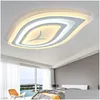 Plafonniers Navire Arbre Feuille Acrylique Moderne LED Lustre Pour Salon Chambre Éclairage RC Dimmable Livraison Directe Intérieur Dhunj