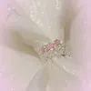 Bague solitaire mode coréenne étoiles roses couple pour femmes fille douce poitrine réglable ami esthétique irrégulière bijoux Y2k 230918