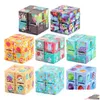 Jouet de décompression Cube magique pliable infini S Puzzle Jouets de soulagement Anxiété Soulagement Halloween Noël Pâques Cadeaux de livraison directe No Dh3Fx