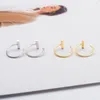 Hoopörhängen WTLTC 925 Sterling Sliver Tiny Bar Brosket Piercing Small Ear Huggies Boho T formad för kvinnor