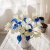 Dekorativa blommor pu mini calla imitation blomma och konstgjorda grossist bröllop handhållna heminredning