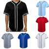 Men's T Shirts Series Mens Baseball Jersey Button Down Short Sleeve Hipster Hip Hop Sports Uniforms