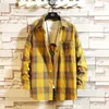 Men's Casual Shirts Plaid Men Shirt Slim Fit Spring Flannel Red Check Long Sleeve Designer Homme Cotton Male Clothes B50228t