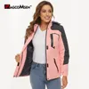 Damskie puch Parkas Magcomsen Women's Trend Kurtka narciarska zima ciepłe polarowe polarowe wodoodporne deszczowy płaszcz śniegu wiatrówki śnieg na wędrówki 230915