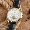 2019 New fashion Mens Leather strap Automatic Wrist watch289I