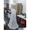 A-line klänningar ny utsökt spetsklänning 2023 Boho chic långärmad rygglös brudklänningar sommarrock de mariage droppleverans party ev dhgcy