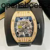 Luxury Richarmilles Titta på mekanisk automatisk rörelse Vattentät schweizisk rörelse Toppkvalitet RM029 Rose Gold Original Diamond Fashion Leisure Sports MA