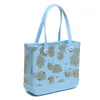 Silicone Custom Designer Tote Handtas Mode EVA Plastic Strand 2023 Dames Zomeropslag Gat Kleur Schoudertas Groentemand