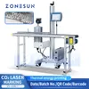 ZONESUN ZS-LMC1 Lasergraveerder Markering Machine Datum QR Barcode Afdrukken Glas Plastic Fles Leer Hout Productielijn