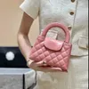 23K nano torba lustrzana jakość mini torba na zakupy kobieta torebka cielęta