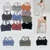 LL YOGA SUIT TANK TOP Kvinnor Leopard Print Yoga Sports BH Kvinnor Push Up Seamless Sport Tank Underwear Running Gym Vest