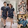 Women's Sleepwear Women Men Unisex Couple Pajamas Nightwear Sexy satin silk Sleepwear L230918