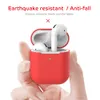 Akcesoria słuchawkowe do AirPods 2 Case Ochrona silikonowa odporność na wstrząsy dla szalu do ładowania słuchawek Apple Torby pudełka 230918