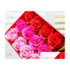 Party Favor Romantyczny zestaw prezentów Bath Rose Flower mydel z kwiatowym zapachem Śliczne misie specjalne prezent walentynki Favours Decor Drop dhnns