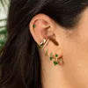 Orecchini a cerchio moda multicolore zircone fiore minimo per le donne piccolo unico orecchino cartilagineo gioielli piercing al trago