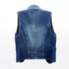 Women's Vests Korean Summer Dark Blue Denim Vest Women Waistcoat Casual Sleeveless Jacket Coat Vintage Slim Short Jeans Female