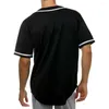 Erkek Tişörtleri Serisi Mens Beyzbol Forma Düğmesi Kısa Kollu Yatık Hip Hop Spor Üniformaları