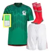 Män barn 2022 Mexico Soccer Jersey H.Lozano Chicharito World 22 23 Cup 2023 Camisetas de Futbol Men Kit Football Shirt Kort ärm målvakt