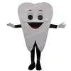 Performance White Tooth Mascot Costiums Cartoon Character Strout Suit Karnawał Unisex Dorośli rozmiar Halloween świąteczny impreza karnawałowa sukienki garnitury