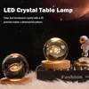 Dekorativa föremål Figurer Crystal Ball Crystal Astronaut Planet Globe 3D Laser Engraved Solar System Ball LED Night Lights Christmas Kid Gift Home Decor 230918