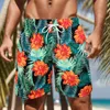 Mäns shorts Mens Swimming Trunks Summer Print Hawaii Holiday Beach Drawstring Water Resistant spetsbräda med fickor
