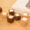 Castiçais faia pilar criativo madeira grão cor vintage noz candelero decoração de casamento decoração para casa