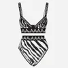 Sexy Two Piece Bikini Set Summer Holiday Swimwear Beach Wear Fashion Print Letter Women Swimsuit2317