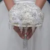 Fleurs De mariage Desinger luxueux plein strass cristal Bouquet broche mariée Ramos De Novia W099M