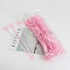 Disposable Dinnerware 80Pc/Bag Card Holder Inserting Rod Plastics Postcard Clips Party DIY Decoration Red Heart Flowers Packing Parts Cake Decoratios 230918