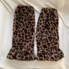 Damessokken Kniehoge uitlopende mouwen met luipaardprint voor datingfeestclubkleding