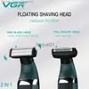 エレクトリックシェーバーVgr Electric Shaver Trimmer Professional 2-in-1シェーバー防水ビアード家庭用メンズヘアトリマーV-393 Z230811 X0918